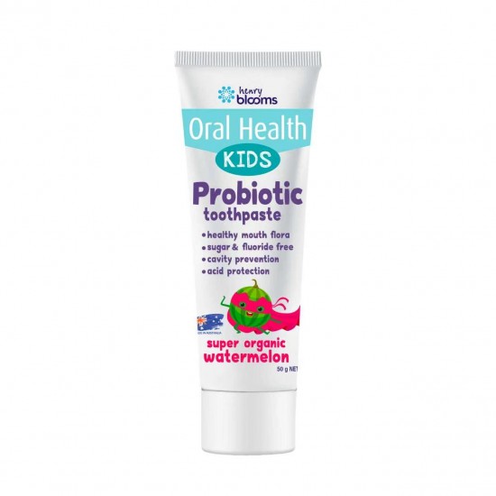 Henry Blooms Kids Probiotic Toothpaste Super Organic Watermelon 无氟西瓜味益生菌儿童牙膏50克 保质期2028.9 Henry Blooms Kids Probiotic Toothpaste Super Organic Watermelon 无氟西瓜味益生菌儿童牙膏50克 保质期2028.9
